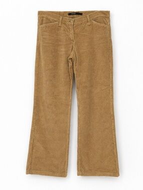 AB/SOUL Tan Corduroy Pants Ribbed Cotton Brown Low Rise Y2k Style Designer 28"